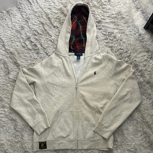 Polo by Ralph Lauren Beige Zip-Up Hoodie - Picture 2 of 3